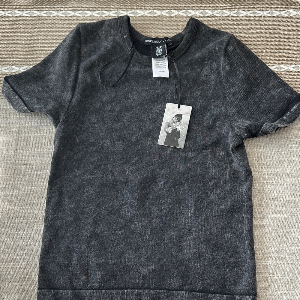 Sincerely Jules Charcoal Gray Top